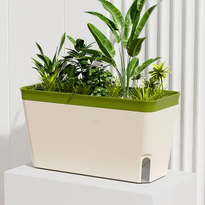Indoor Long Narrow Planter Box for Vegetables and Succulents, Balcony - 7