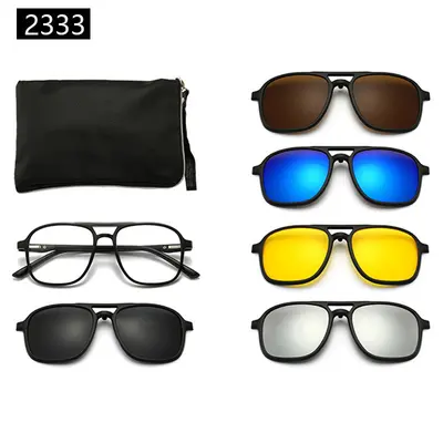 2381 neue polarisierte Sonnenbrillen für Männer, magnetisches Brillenset, modische Sonnenbrillen für Frauen, hochwertige Brille mit doppeltem Rahmen - 7