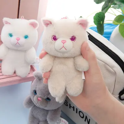 Kedi peluş oyuncak figür, çanta aksesuarı, kız çocuklar için hediye