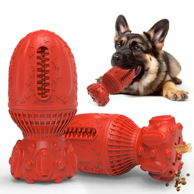 Rubber Chew Toy for Dogs, Dental Cleaning Interactive Toy - 2