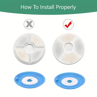 Round Pet Water Fountain Filter Cartridge with Filter Cotton - 7