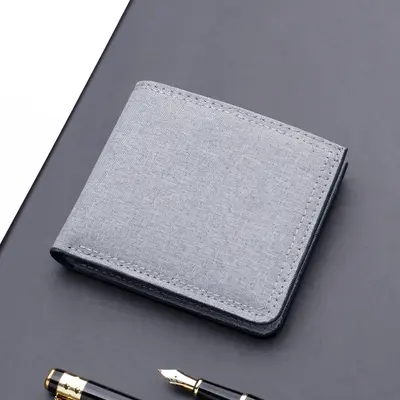 Erkek kısa kanvas cüzdan cüzdan erkek fermuarlı cüzdan erkek denim yeni erkek etiketsiz ultra ince - 7