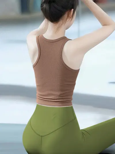 Kadın yoga seti, çok yönlü kombinable, gömlekli, koşu ve fitness için - 8