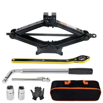 Scissor Jack Set 2T and 3T with SUV Tire Changing Tools and Emergency Kit - 9