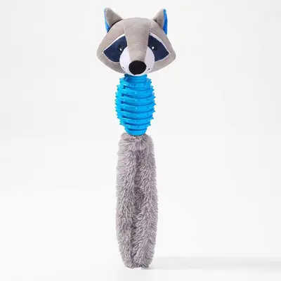 Plush Dog Chew Toy with Squeaker, Bite-Resistant, Cartoon Animal - 7