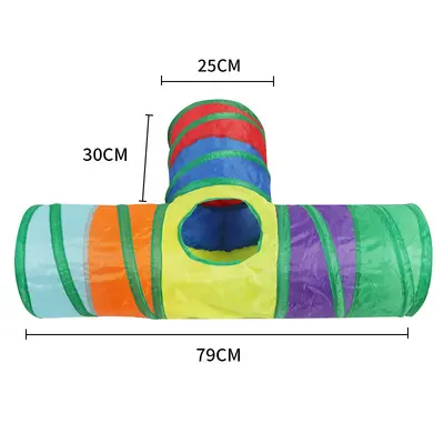 Foldable All-in-One Cat Tunnel Toy, for Self-Play - 8