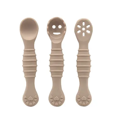 Baby Silicone Teething Spoon, Double-Head Soft, for Baby Food - 9