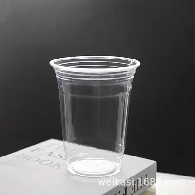 500 ml plastik içecek ham hindistan cevizli latte tek kullanımlık ambalajlı pet buzlu toz soğuk içecek kapaklı kahve sütlü çay bardağı - 11