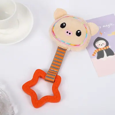 TPR Rubber Plush Dog Toy, Bite-Resistant Chew Toy - 9