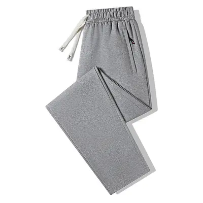 Men's Plus Size Straight-Leg Trousers, Loose Fit, Spring Autumn - 8