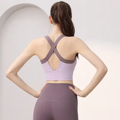 2026新款高级感运动套装女夏季瑜伽服跑步防震背心普拉提健身美背 - 8