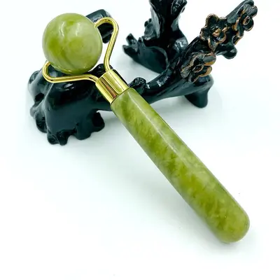 Natural jade beauty device dual-head jade roller face massage complete set beauty device export jade wholesale - 9