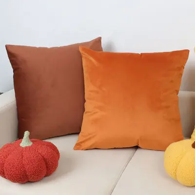 Abnehmbare und waschbare moderne minimalistische Heimtextilien einfarbige große Rückenkissenbezug Samtkissenbezug Dekokissen für Wohnzimmer und Schlafzimmer