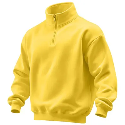 Men's Solid Color Half-Zip Stand-Collar Sweatshirt - 9