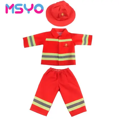43cm Doll Outfit Set for 18 Inch American Girl Dolls, Firefighter Uniform
