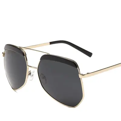 Unisex Polarized Sunglasses, Grey Lens, Colorful Mirror Coating, Model 6035 - 6