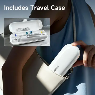 High-End Rotary Electric Toothbrush with Travel Case - 5