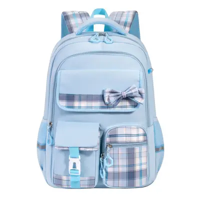 Neues grenzüberschreitendes Schleife-Dreibestandteile-Set Schulrucksack große Kapazität Doppeltragegurte für Mittel- und Oberschülerinnen sowie Studentinnen - 9
