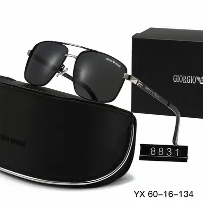 2025 Metal Polarized Square Sunglasses with Colored Coating for Driving - 2