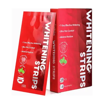 跨境专供TEETH WHITENING STRIPS美牙贴炫白美牙祛黄祛渍白牙齿贴 - 6