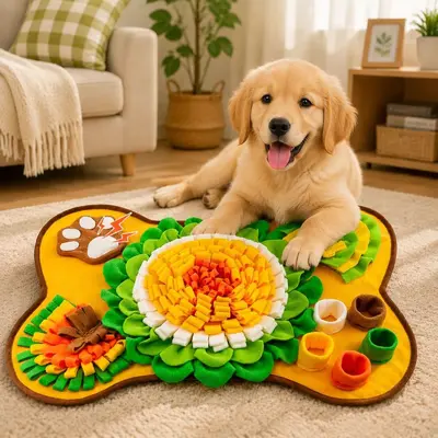 Knochenförmige Schnüffelmatte für Hunde, Geruchstraining und langsames Fressen - 1