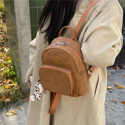 Vintage Print Women's Backpack, Large Capacity Student Bag - 3