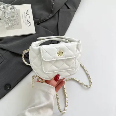 Women's PU Handbag with Diamond Quilted Pattern, Single Shoulder Crossbody Bag 2025 - 8