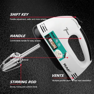 7-speed electric hand mixer, portable, handheld