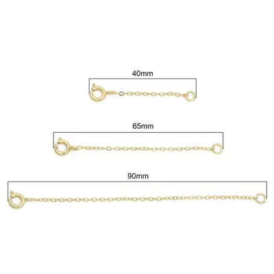14K Gold Plated Lobster Clasp Extension Chain, DIY Jewelry Making