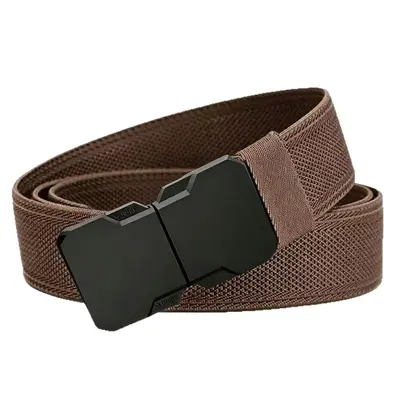 Douyin Same Style Men's Outdoor Automatic Buckle Woven Belt Breathable Elastic Adjustable Tactical Belt Casual Leather Belt