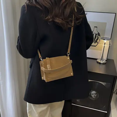 Retro Minimalist Small Square Women's Shoulder Crossbody Bag - 5