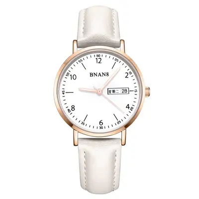 Student watch, mechanical, genuine leather strap