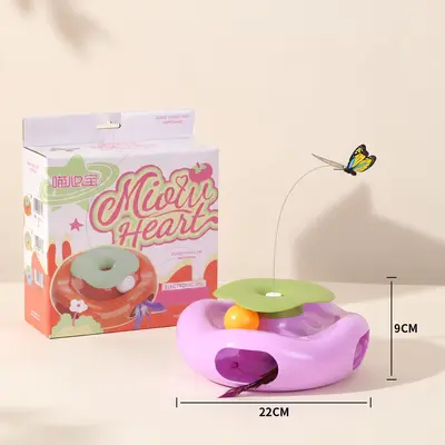 Electric Rotating Butterfly Cat Toy with Hole-Digging Machine - 9