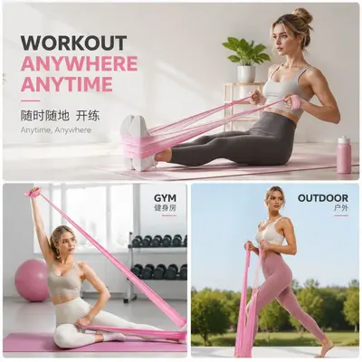 Yoga Resistance Band, Stretch Strap for Women Dance and Fitness - 3