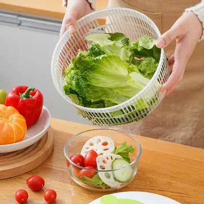 Gemüsetrockner und Salatschleuder mit manueller Wäsche