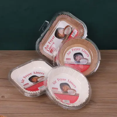 Ev hava fritöz özel kağıt tepsi gıda fırın pedi kağıt tek kullanımlık pişirme yağı emici yapışmaz tava yağlı kağıt tepsi