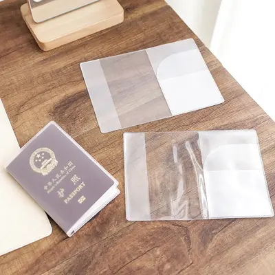 PVC pasaport kılıfı, su geçirmez, çok kartlı, şeffaf - 5