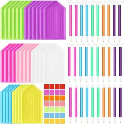 5D DIY elmas boyama aksesuar ve araç seti - 9