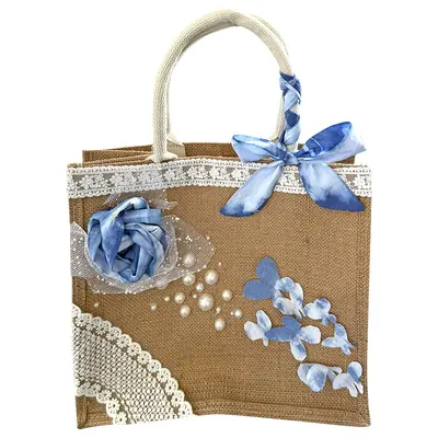 Handmade Tie-Dye Linen Bag, DIY Material Kit