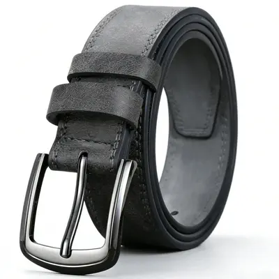 Men's Belt, Fashion Casual Pin Buckle, PU Retro Style