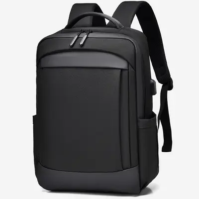 Cross-border trend men's backpack daily fashion 15.6 inch laptop business backpack simple backpack - 2