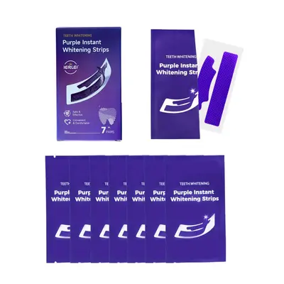 Purple Essence Teeth Whitening Strips Set, Removes Yellowing and Tartar - 6