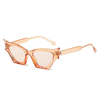 Angular Cat-Eye Sunglasses, Retro Style, Jumping-Shape Temple Detail - 9