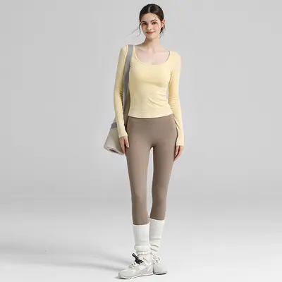 2026 Autumn Long Sleeve Open-Back Yoga and Pilates Wear - 11