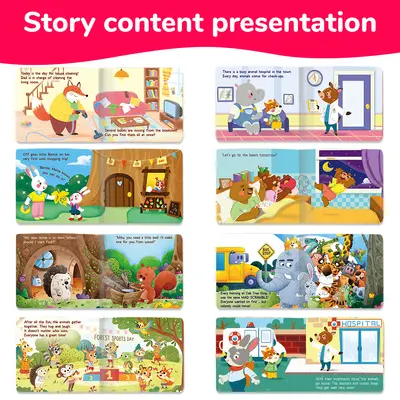Cross-border Bestseller Small Picture Book 10-Book Set Children's Early Education Enlightenment Picture Books Kindergarten Baby Story Books Wholesale
