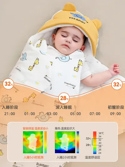 Babyschlafsack, verdickt, Herbst/Winter, reine Baumwolle