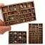 Cross-border Miniature Display Shelf Wooden Miniature Jewelry Rack Mineral Specimen Storage Decoration