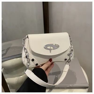 Kadın tek omuz çantası, küçük kare model, retro yaz tasarımı - 8
