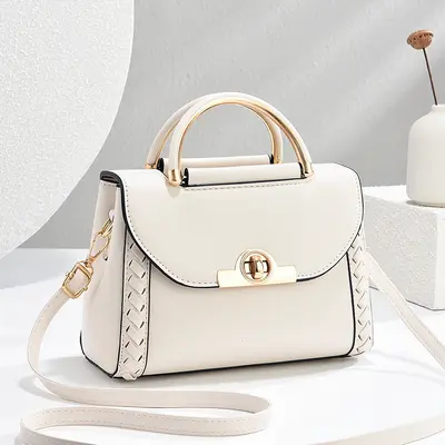 Small Square Women's Handbag, Elegant Crossbody Bag - 1