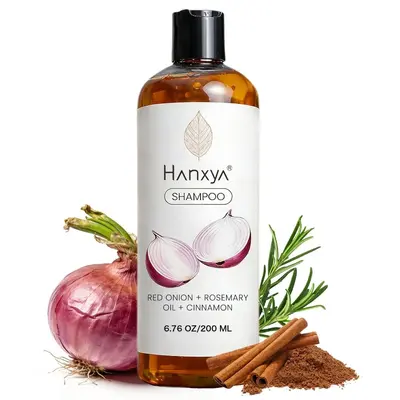 Onion red shallot ve tarçınlı şampuan, günlük kullanım, nazik, parlaklık veren - 8